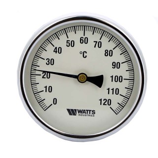Термометр биметаллический самоуплотняющийся F+R801ISD Ø100-120°С с гильзой 50мм WATTS Ind (10006067)