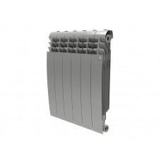 Батарея биметаллическая РОЯЛ ТЕРМО БИЛАЙНЕР серый, серебристый цвет 500мм на 4 секции